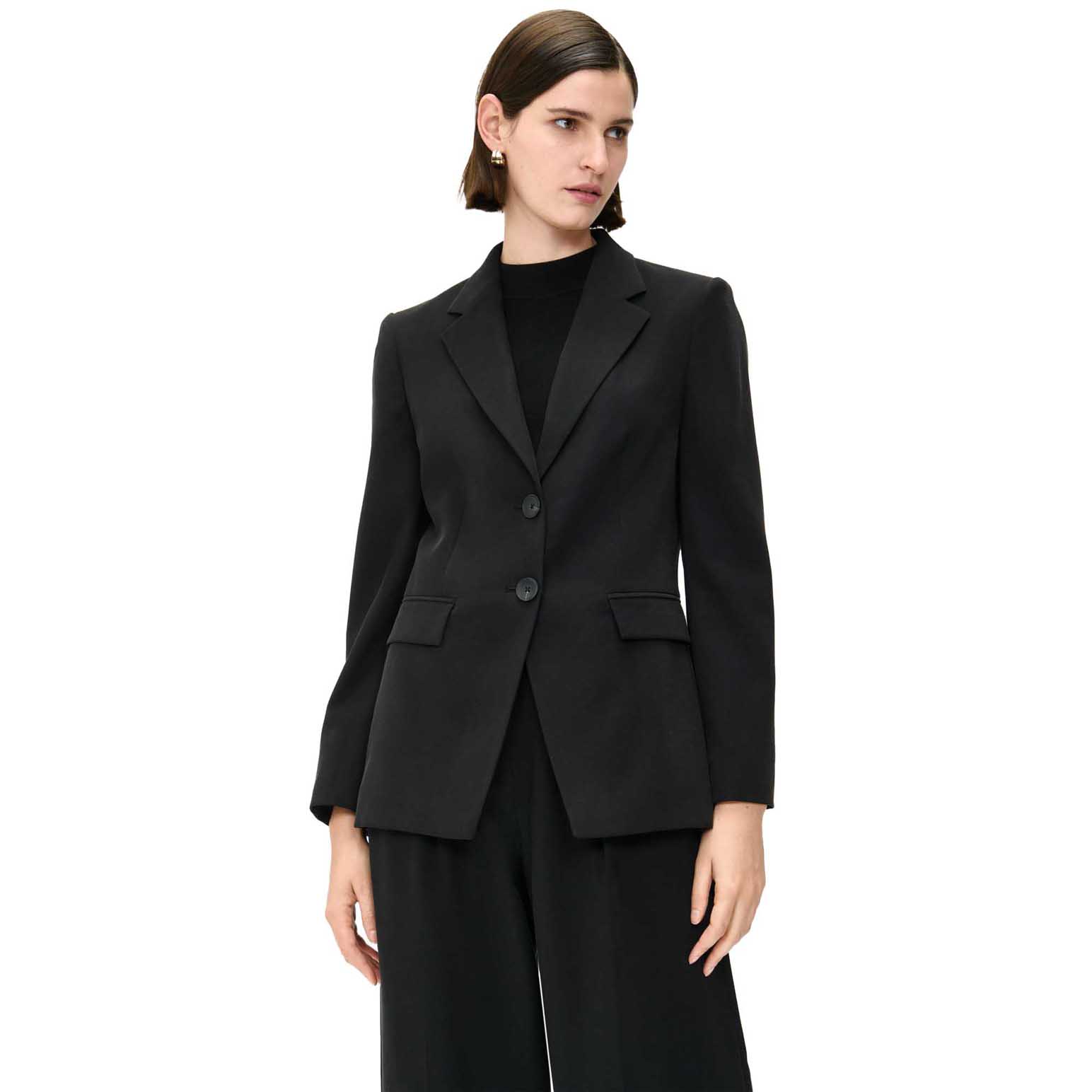 Veronika Maine Drapey Ecovero Viscose Semi Fitted Blazer